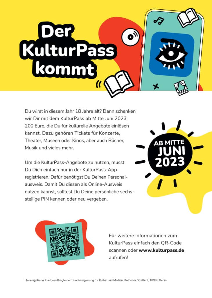 KulturPass Ankündigung